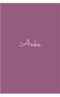 Anke: notebook with the name on the cover, elegant, discreet, official notebook for notes, dot grid notebook,