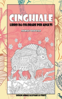 Libro da colorare per adulti - Disegni animali alleviare lo stress - Animale tropicale - Cinghiale