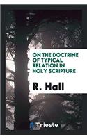 On the doctrine of typical relation in Holy scripture