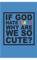 If God Hate Gays Why Are We So Cute?: Notizbuch Gay Regenbogen Notebook Journal 6x9 Lined