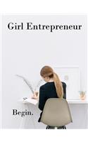 Girl Entrepreneur Begin. Brainstorming Creative Ideas Journal