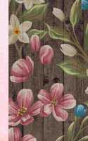 Flowers On Fence Design 8.5 x 11 150 Pages Journal Notebook