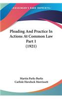Pleading And Practice In Actions At Common Law Part 1 (1921)
