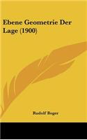 Ebene Geometrie Der Lage (1900)