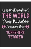 As A Matter Of Fact The World Does Revolve Around My Yorkshire Terrier