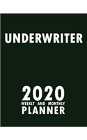 Underwriter 2020 Weekly and Monthly Planner