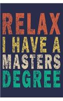 Relax I Have A Masters Degree