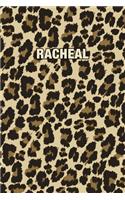 Racheal: Personalized Notebook - Leopard Print (Animal Pattern). Blank College Ruled (Lined) Journal for Notes, Journaling, Diary Writing. Wildlife Theme Des