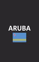 Aruba: Beach Caribbean Island Country Flag Notebook Journal Lined Wide Ruled Paper Stylish Diary Vacation Travel Planner 6x9 Inches 120 Pages Gift