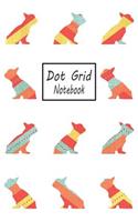 Dot Grid Notebook: French Bulldog Dog Frenchie Pattern - A Dotted Matrix Journal (Composition Book)