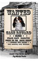 Cavalier King Charles Spaniel Dog Wanted Poster: Handwriting Practice Paper for Kids Notebook with Dotted Lined Sheets for K-3 Students Featuring 120 Pages 6x9