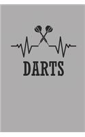 Darts: Notizbuch Journal 6x9 Notebook Lined