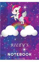 Riley's Unicorn Rainbow Notebook