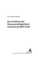 Das Verfahren Bei Masseunzulaenglichkeit Nach Den §§ 208 Ff. Inso