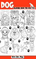 Dog coloring book for kids 4-8