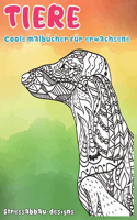 Coole Malbücher für Erwachsene - Stressabbau-Designs - Tiere