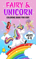 Fairy & Unicorn Coloring Book For Kids