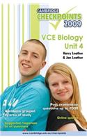 Cambridge Checkpoints VCE Biology Unit 4 2009