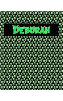 120 Page Handwriting Practice Book with Green Alien Cover Deborah