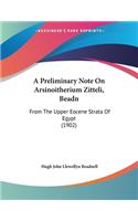 Preliminary Note On Arsinoitherium Zitteli, Beadn