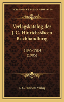 Verlagskatalog Der J. C. Hinrichs'shcen Buchhandlung
