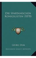 Spartanischen Konigslisten (1878)