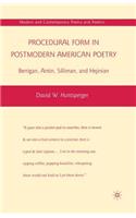 Procedural Form in Postmodern American Poetry