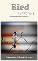 Cute Bird Grayscale Coloring Book for Adults Relaxation