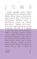 Journal of Cinema and Media Studies, Vol. 60, No. 1