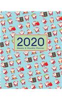 2020 Planner Weekly & Monthly 8x10 Inch: Happy Santa One Year Weekly and Monthly Planner + Calendar Views, journal, for Men, Women, Boys, Girls, Kids Daily Pretty Simple Essentials Organize