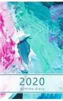 2020 Asthma diary: Dated Asthma symptoms tracker incl. Medications, Triggers, Peak flow meter section and charts, Exercise tracker, Notes pages. 8.5" x 5.5" (Half lett