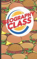 Geography Class: School Subject Notebook, 6x9 120 page lined paperback notebook.