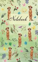 Notebook: Meerkat Butterfly And Leaves - Animals Diary / Notes / Track / Log / Journal, Book Gifts For Women Men Kids Teens Girls Boys Friends 8x10" 110 Pages