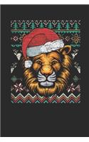 Ugly Christmas - Lion: Graph Paper Notebook - Christmas Gift for Kids, Women, Men Girls And Boys