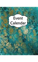Event Calendar: Perpetual Record Book for Important Celebrations Birthdays Anniversaries with Monthly Address List Floral Aqua
