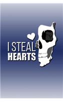 I Steal Hearts: Wonderful Journal with a Heart and Skull Theme.