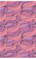 Journal Notebook Abstract Waves Pinks: Blank Journal To Write In, Unlined For Journaling, Writing, Planning and Doodling, For Women, Men, Kids, 160 Pages, Easy To Carry Size