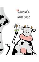 Granny's Notebook: 100 Page Lined Notebook, Notes, Note Pad, Notebook Gift, Journal, Jotter, Notebook Gift, Personal Mothers Day, Easter, Birthday Gift.