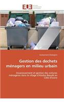 Gestion Des Dechets Ménagers En Milieu Urbain