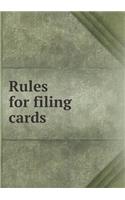 Rules for filing cards: (English)