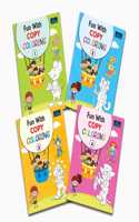 Copy Coloring Book For Kids With 64 Pages (Set of 4)- Fun with Education and Colorful Imagery, Engaging Activities, and Entertainment Drawing Books For Kids. Suitable For All Ages Groups