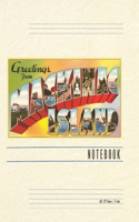 Vintage Lined Notebook Greetings from Mackinac Island