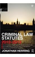 Criminal Law Statutes 2012-2013