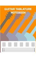 Guitar Tablature Notebook: Retro Themed 6 String Guitar Chord and Tablature Staff Music Paper for Guitar Players, Musicians, Teachers and Students (8.5"x11" - 150 Pages) (Guit