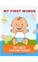 My First Words Italy English Flash Cards for Babies