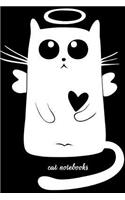 Cat Notebooks: Notebook with Cats for Kids and Adults, Cute Cat Lovers Composition Notebook, Journal, Sketchbook (Blank, 110 Pages, 6 x 9)