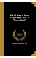 British Poems, From Canterbury Tales to Recessional