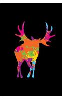 Splatter Moose: Writing Journal Lined, Diary, Notebook for Men & Women