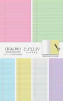 Legal Pad Collage Paper for Scrapbooking
