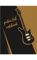 Guitar Tab Notebook: Rock And Roll Retro Style Guitar Tablature Manuscript Paper - Blank Sheet Music For Guitar With Chord Boxes, Staff, TAB and Lyric For Guitar Players